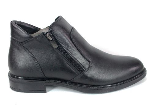 Мъжки официални боти Linea Doppio – естествена кожа, два ципа, топъл хастар