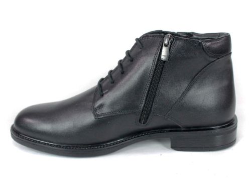 Мъжки официални боти Nero Cadence – естествена кожа, връзки и цип, топла подплата