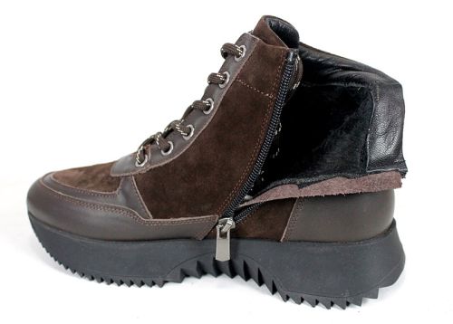 дамски високи сникърси Rovere Alto от естествена кожа и велур