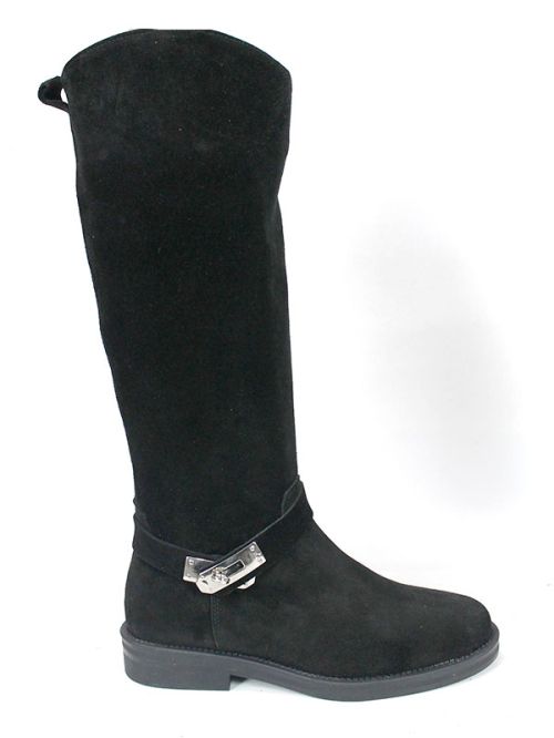 Veluto Aria – дамски ботуши от естествен велур с топла подплата, черни
