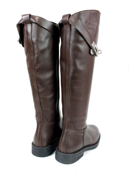 Milano Forte – дамски кожени ботуши в кафяво с подвижен аксесоар