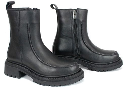 Дамски боти Luce Velluto – черна естествена кожа