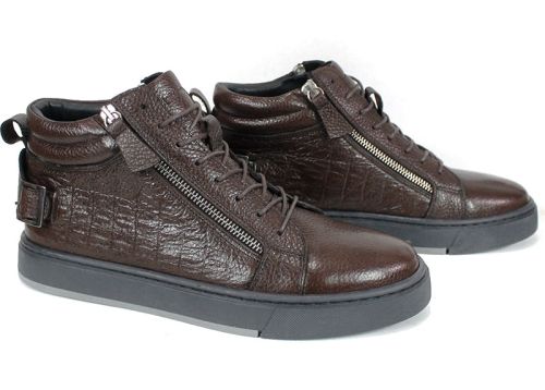 Мъжки спортни боти Modèlo Ferox – естествена кожа, кафяв цвят