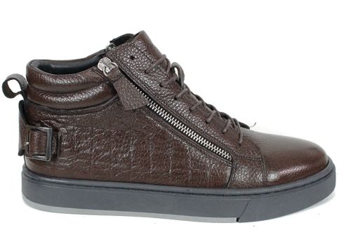 Мъжки спортни боти Modèlo Ferox – естествена кожа, кафяв цвят