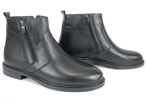 Мъжки официални боти от естествена кожа – модел Nero Classico