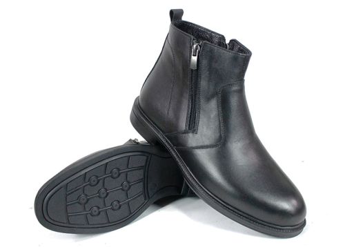 Мъжки официални боти от естествена кожа – модел Nero Classico