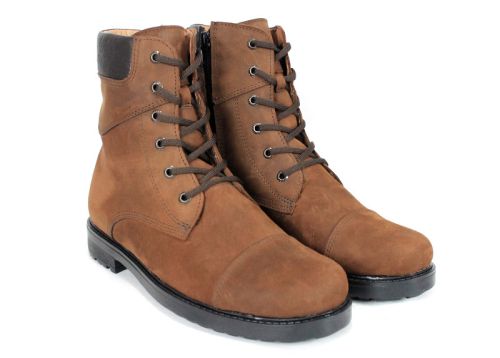 Мъжки кубинки Corda Terra от естествена кожа в кафяво