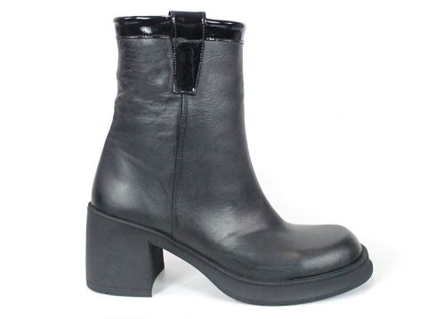 Дамски елегантни боти от естествена кожа в черно – модел Sublime Elegance