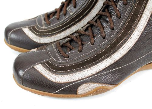 Дамски кубинки от естествена кожа в кафяво - модел Синтия