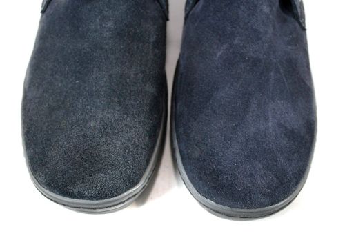 Преоценени мъжки кларкове от естествен велур в синьо, модел Ромео