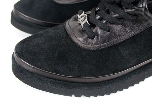 Дамски обувки големи размери Linea Forma в черен цвят