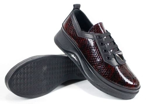 Дамски обувки Scala Moda бордо ежедневни