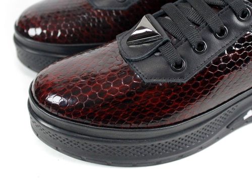 Дамски обувки Scala Moda бордо ежедневни