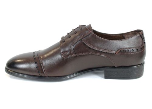 Мъжки официални обувки Marco Stilé от естествена кожа в кафяв цвят