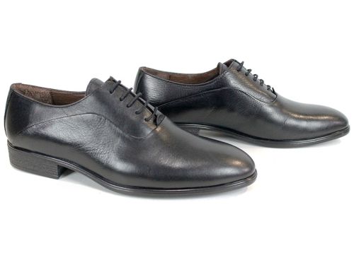 Мъжки официални обувки Enzo Classa от естествена кожа в черен цвят