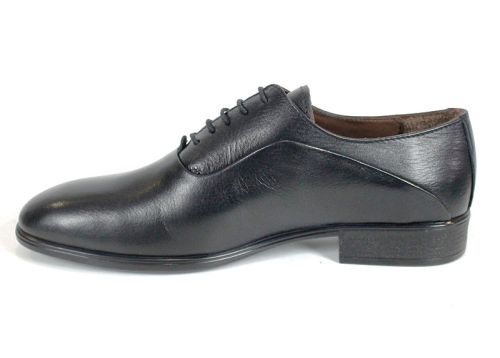 Мъжки официални обувки Enzo Classa от естествена кожа в черен цвят