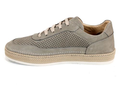 Мъжки обувки Metro Rise от естествен набук в сив цвят с перфорация
