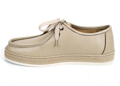 Мъжки мокасини City Mark от естествена кожа в бежов цвят