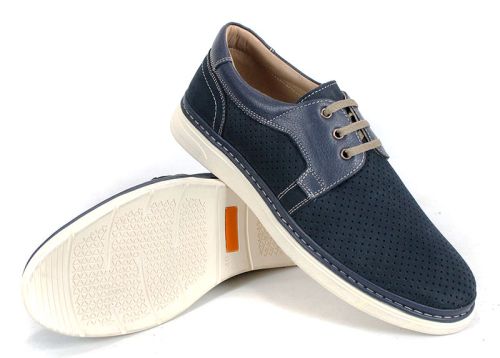 Мъжки летни обувки Forma Lite от естествен набук и кожа в тъмносин цвят