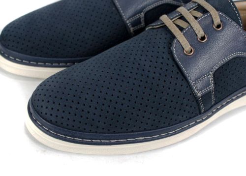 Мъжки летни обувки Forma Lite от естествен набук и кожа в тъмносин цвят