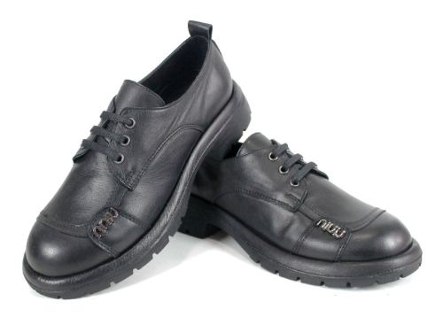 Дамски ежедневни обувки Alma Walk от естествена кожа в черен цвят