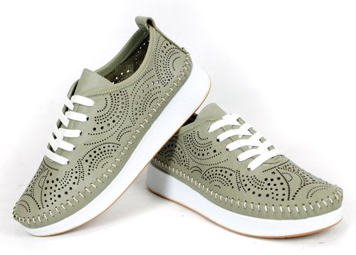 Ежедневни дамски обувки от естествена кожа без хастар Luna Soft