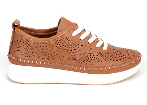 Luna Soft – летни дамски обувки от естествена кожа в светло кафяво