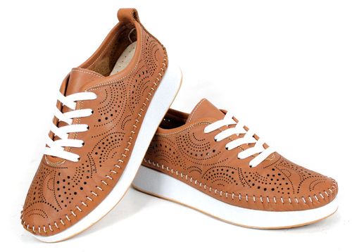 Luna Soft дамски обувки – естествена кожа, мека стелка с мемори пяна