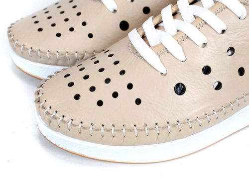 Elia Move – дамски летни обувки от естествена кожа в бежов нюанс