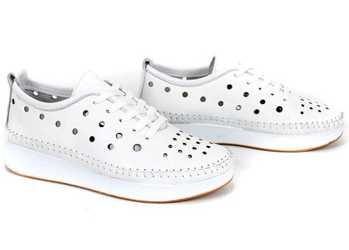 Elia Move дамски летни обувки бяла естествена кожа