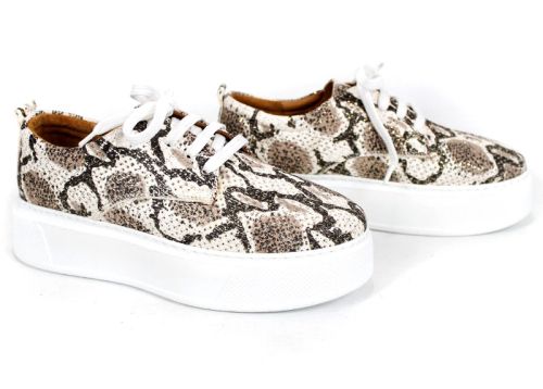 Solea Day дамски летни обувки от естествена кожа със змийски принт