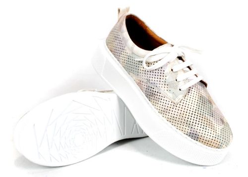 Летни дамски обувки с перфорация от естествена кожа Aira Calm