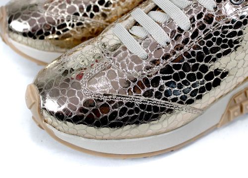 Sunny Pace – дамски сникърси от естествена кожа в златисто