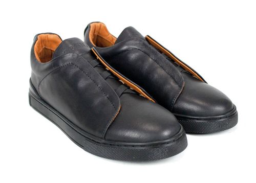 Modo Plain – мъжки ежедневни обувки от естествена кожа в черно