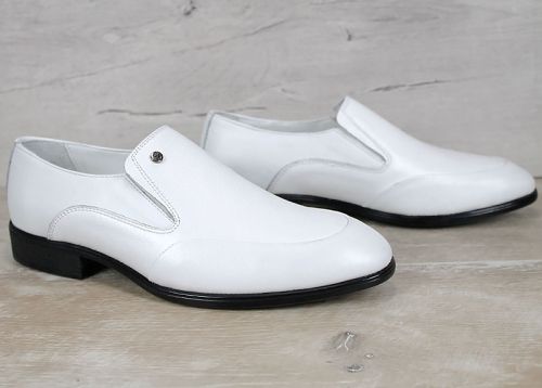 Мъжки официални обувки Aurelio Forma от естествена кожа в бял цвят