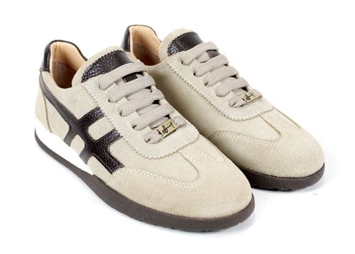 Lumera Style – дамски ретро сникърси от естествен велур във визон