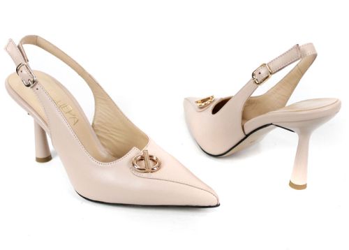 дамски обувки Sienna Flow среден ток естествена кожа