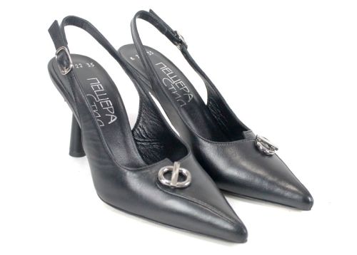 дамски сандали със затворени пръсти Sienna Flow черни