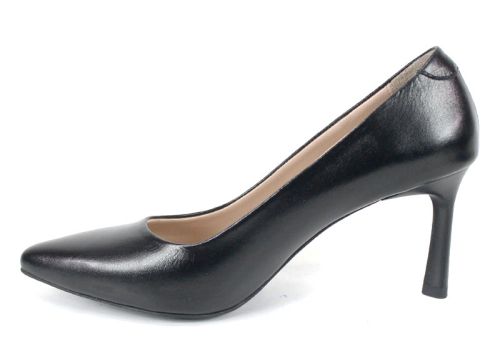 Marena Lumo – дамски стилето обувки от естествена кожа в черно с ток 8 см