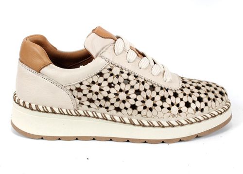 Bellora Vita – дамски летни обувки от естествена кожа с перфорация в бежово