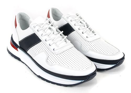 мъжки спортни обувки бяло кожа Porto Vento