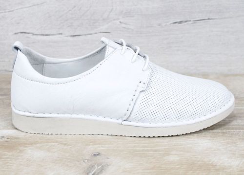 перфорирани мъжки обувки бели ежедневни
