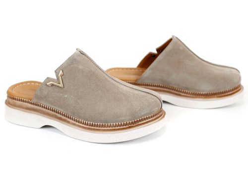 дамско сабо Velvet Step визон естествен велур