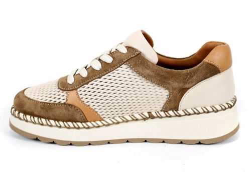 Pantofi Mirela Vento – eleganță naturală în bej și maro deschis