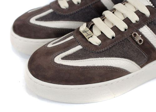 Dorelle Vita – дамски сникърси от естествен велур в тъмно кафяво с бежови акценти