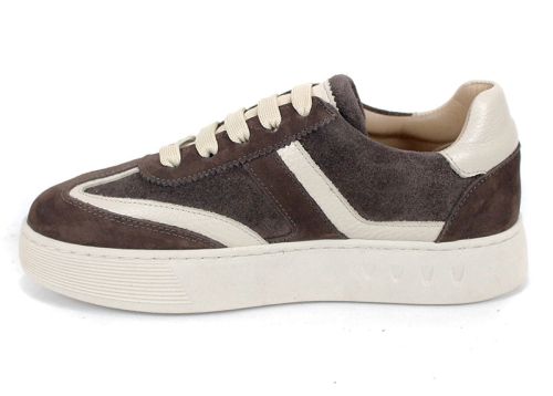 Dorelle Vita – дамски сникърси от естествен велур в тъмно кафяво с бежови акценти