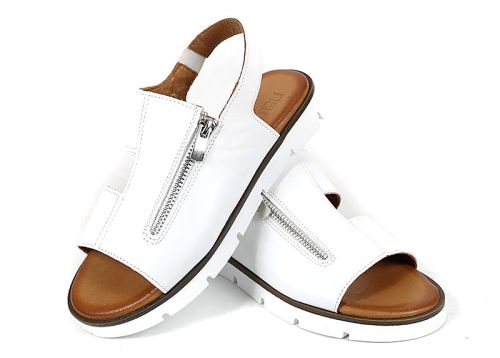 удобни дамски сандали бяло ходило