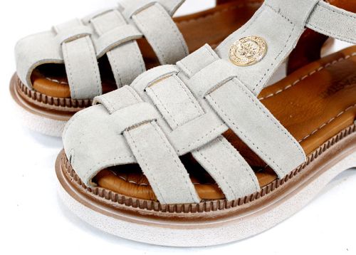 Senda Bella – дамски, ниски сандали от естествен велур в бежово