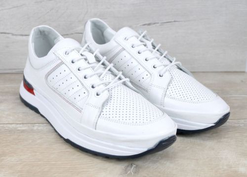 Gentle Form – мъжки спортни обувки от естествена кожа в бяло