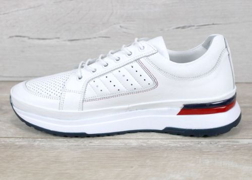 Gentle Form – мъжки спортни обувки от естествена кожа в бяло